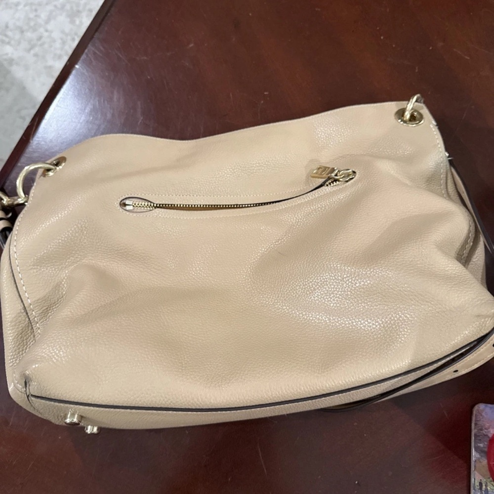 Coach Medium Clarkson Beechwood Magnetic Closure Leather Hobo Bag